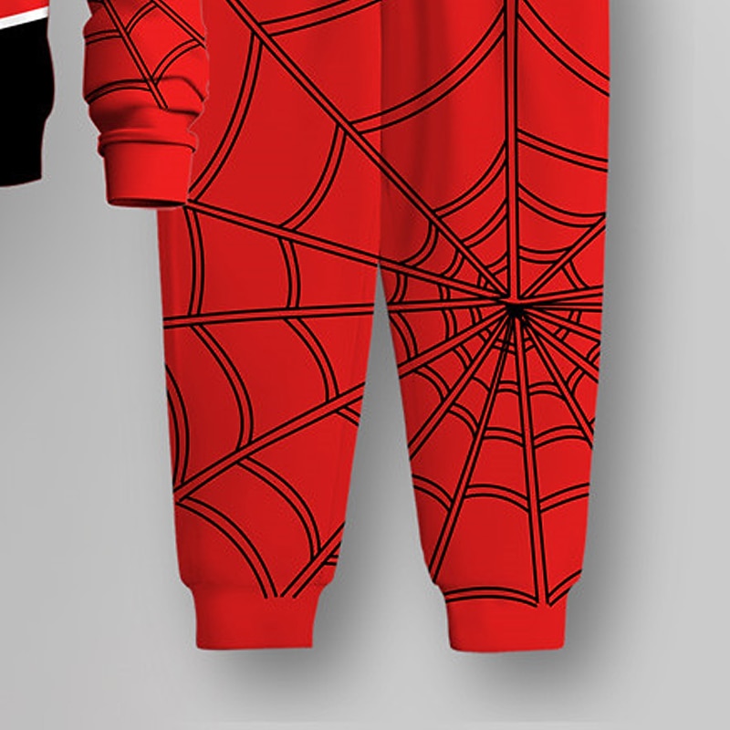 Pojkar 3D SPIDER Sweatshirt & Sweatpants Set Set Långärmad 3d-utskrivning Höst Vinter Aktiv Mode Häftig Barn 3-12 år Rund hals Utomhus Semester Gata Normal 2025 - $23.99 –P10