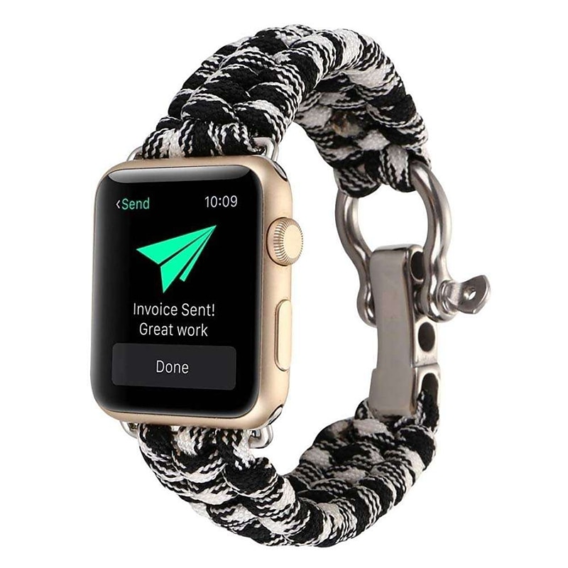 1 pacote Corda trançada artesanal Compatível com Pulseira Apple Watch 38mm 40mm 41mm 42mm 44mm 45mm 49mm Entrançado Elástico Ajustável Tecido pulseira de substituição para iwatch Ultra 2 Series 9 8 7 de 2025 por $12.99 –P14