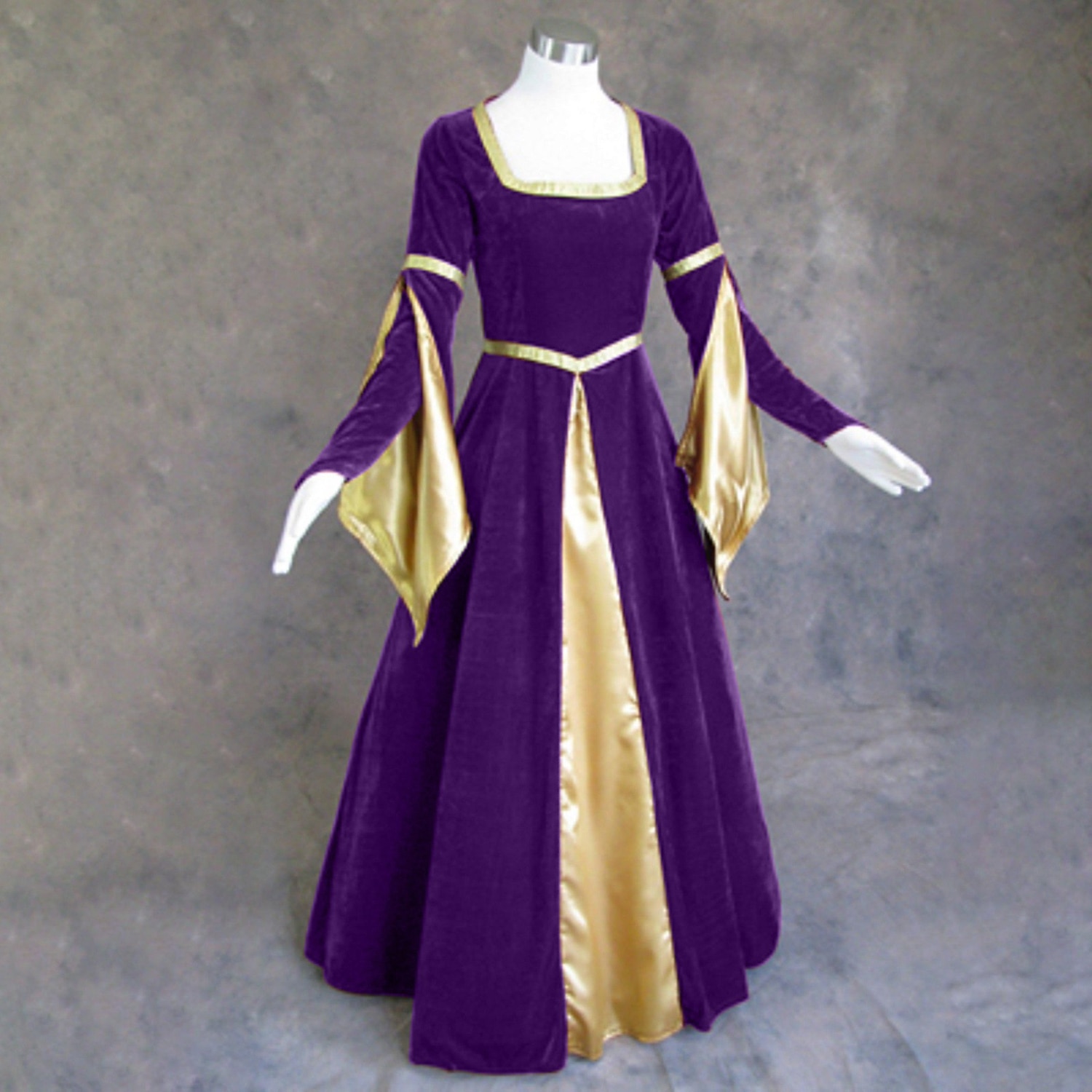 open lace back dress Plus Size Halloween Cosplay Medieval Renaissance Costumes Dress – Hiipps main image 1