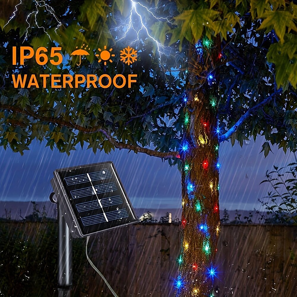 Elegant Wedding Reception Party Outdoor Solar LED String Lights Wedding Decoration 10M 33ft 100 LED 8 Lighting Modes Waterproof Fairy Lights Garden Christmas Wedding Birthday Party Holiday Decoration 2025 - $12.49 –P5