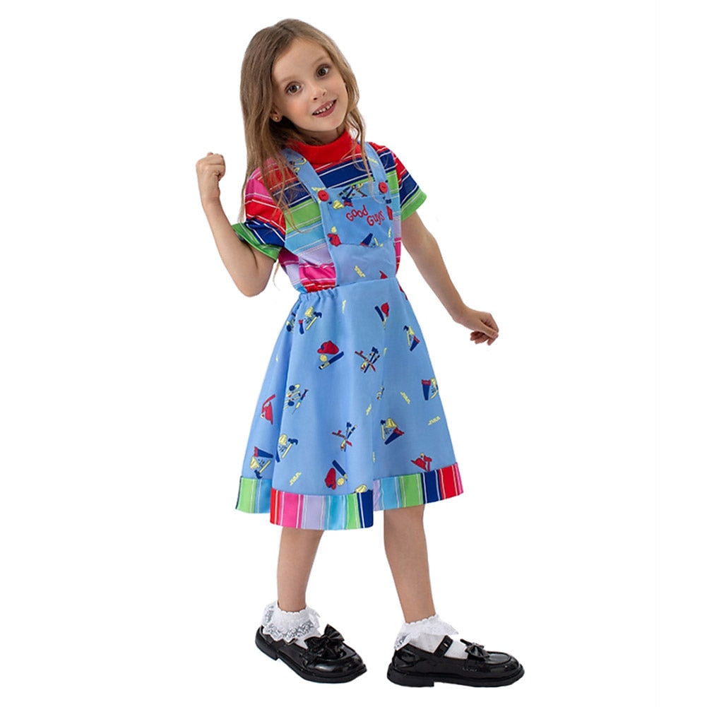Chucky Scary Doll Outfits 2 PCS Halloween Group Family Costumes Boys Girls' Movie Cosplay Costume Halloween Carnival Children's Day 2025 - $39.99 –P4