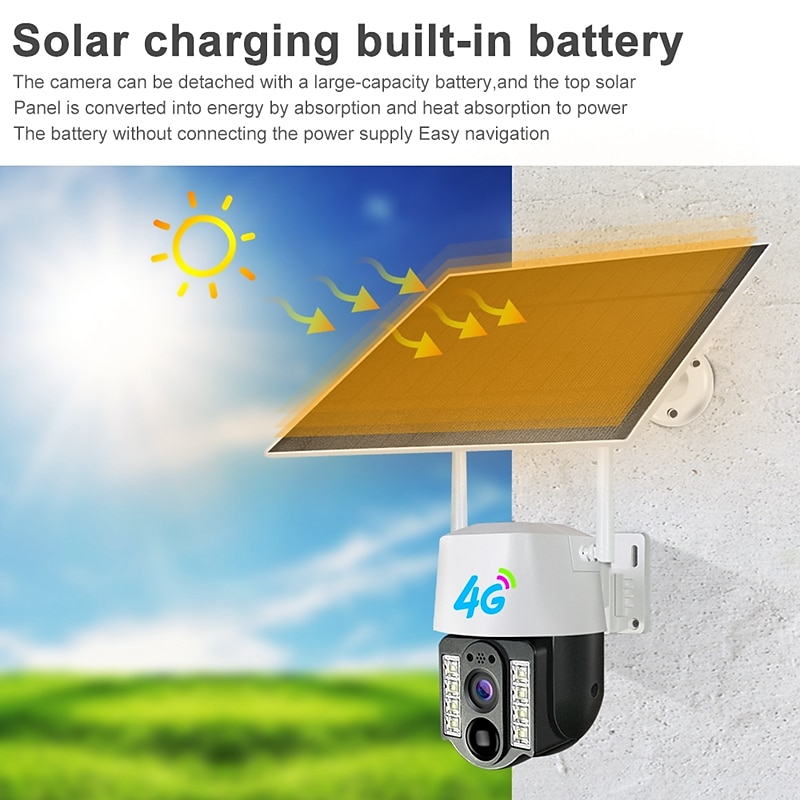 4G Sim Solar Panel Camera Wifi Outdoor CCTV Camara PIR Humanoid Detection Night Vision VC3-W Security Protection Built in Battery 2025 - $87.99 –P1