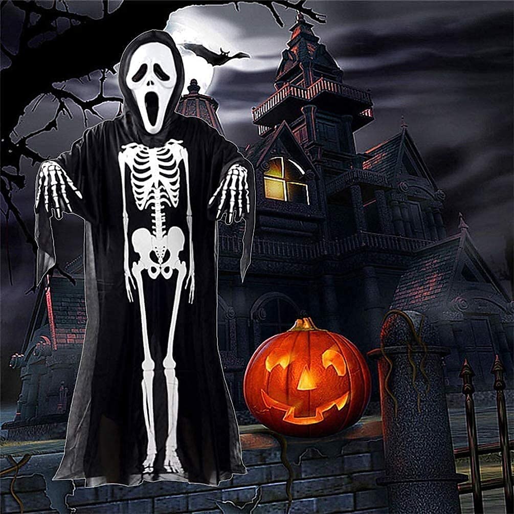 ghostface kostuum masker handschoenen duivel ghost skelet cosplay kostuums horror maskers ghost gezicht scream helm griezelig halloween party maskerade mardi gras 2025 - $19.49 –P1