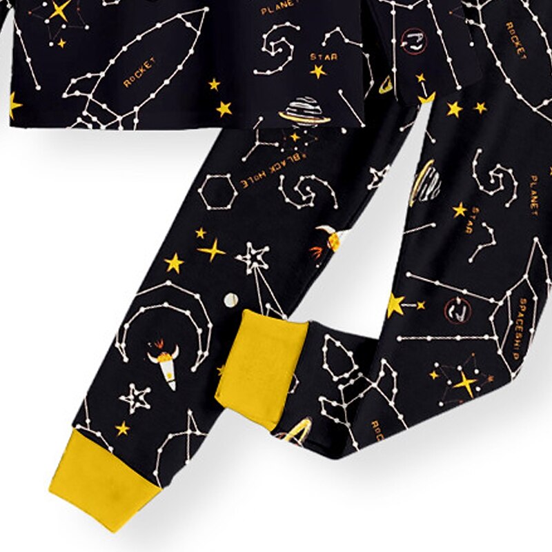 Pojkar 3D Galax Pyjamas set Långärmad 3D-tryck Höst Vinter Aktiv Häftig Dagligen Polyester Barn 3-12 år Rund hals Hem Casual Inomhus Normal 2025 - $16.49 –P5