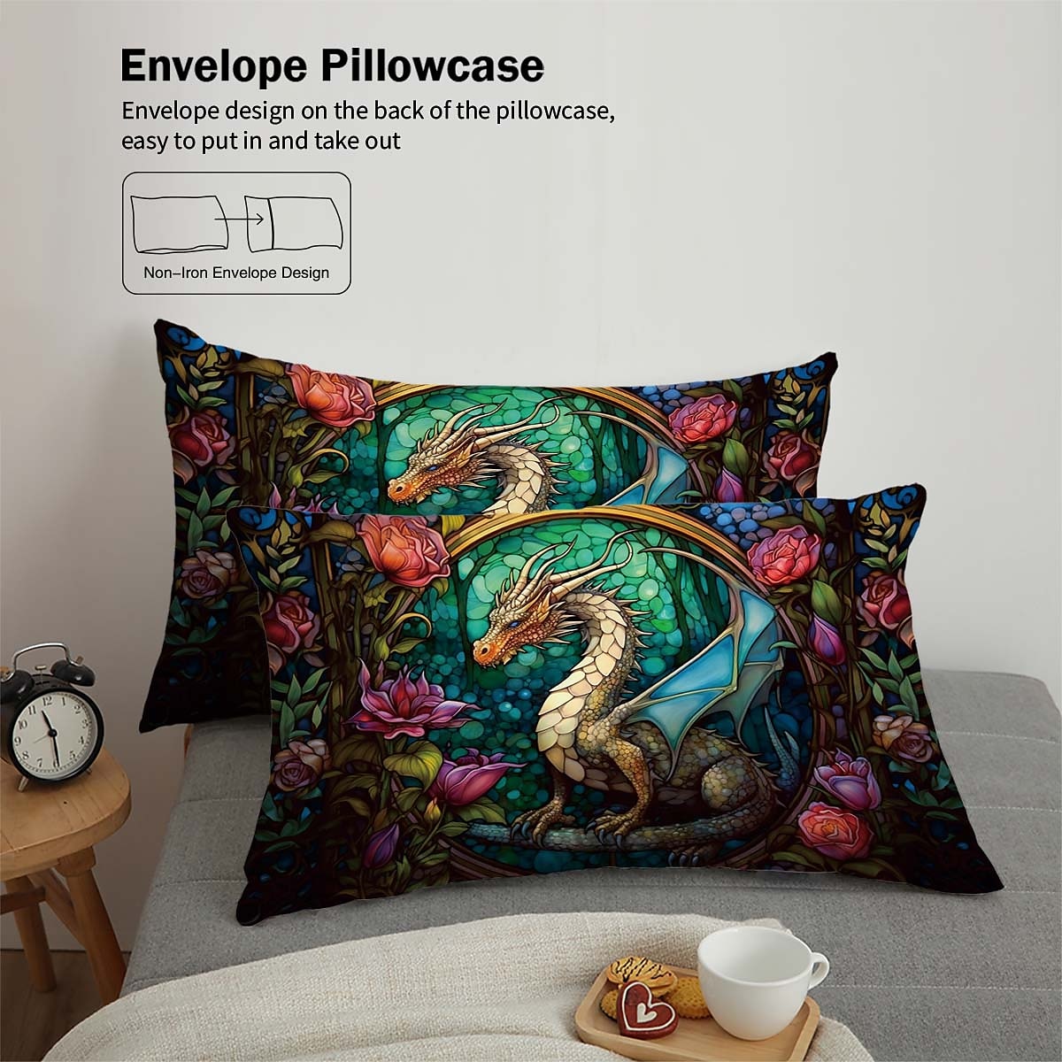 2pcs/3pcs retro retro abstract vuurdraakpatroon bedset dekbedovertrek lichtgewicht en zacht geschikt voor volwassenen en kinderen groot bed klein bedset 2025 - $30.99 –P3
