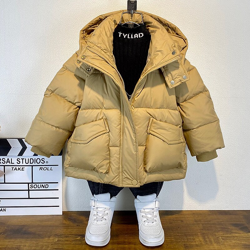 Barn Pojkar Fleece-jacka Hoodiejacka Ytterkläder Ensfärgat Långärmad Dragkedja Täcka Ledigt Förtjusande Dagligen Svart Grön Khaki grön Vår Höst 7-13 år 2025 - $37.99 –P2