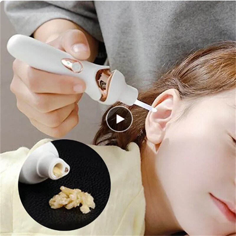 Electric Vacuum Ear Wax Suction Device Kids Ear Spoon Ear Wax Removal Tool  Set Earwax Cleaner Ear Pick Cleaner Earpick Tool With Led Light For Adults  Children