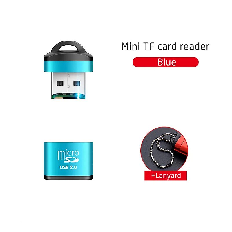 Mini TF Card Reader Lanyard Card Reader Plug And PlayApplicable To Computer Car Audio And Other USB Interface Equipment For Windows Mac OS Linux 2025 - $8.99 –P7