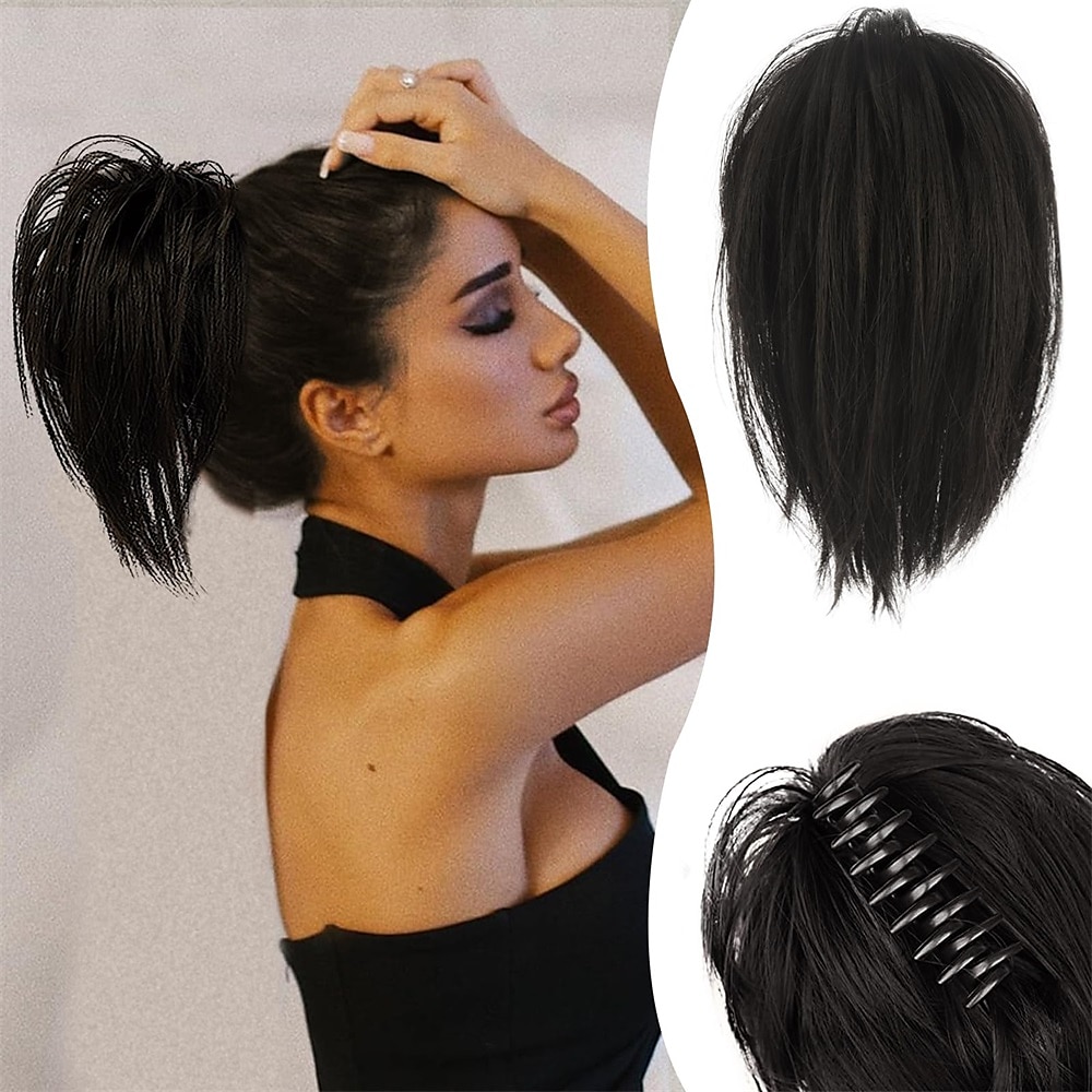 chignons Chignon Queue de cheval avec griffe Cheveux Synthétiques Pièce de cheveux Extension des cheveux Droit Soirée Usage quotidien Soirée & Evénement A1 A2 A3 de 2025 ? $12.99 –P7