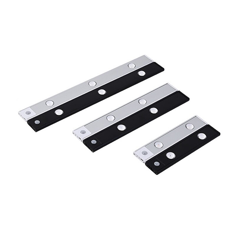 lumină de noapte cu led senzor de mișcare automată lumină led reîncărcabilă prin usb 3 culori reglare 20/30/40 cm 2/3 led pentru dulap de bucătărie iluminat canal scară 2025 - $19.99 –P6