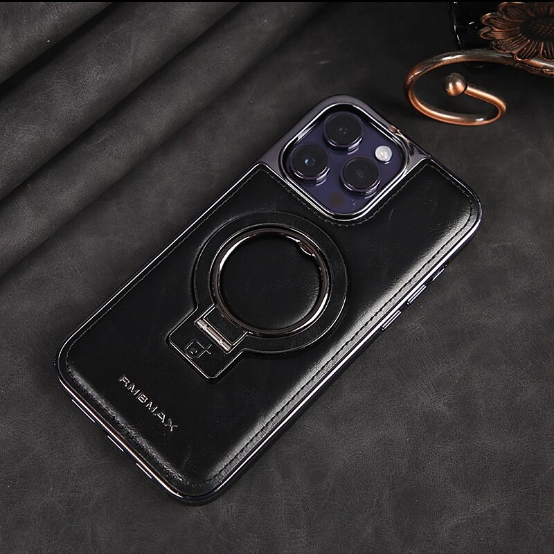 Phone Case For iPhone 16 15 14 Pro Max Plus 13 12 Pro Max Back Cover Magnetic Adsorption with Stand Holder Magnetic Full Body Protective Retro TPU PU Leather 2026 - $23.99 –P16