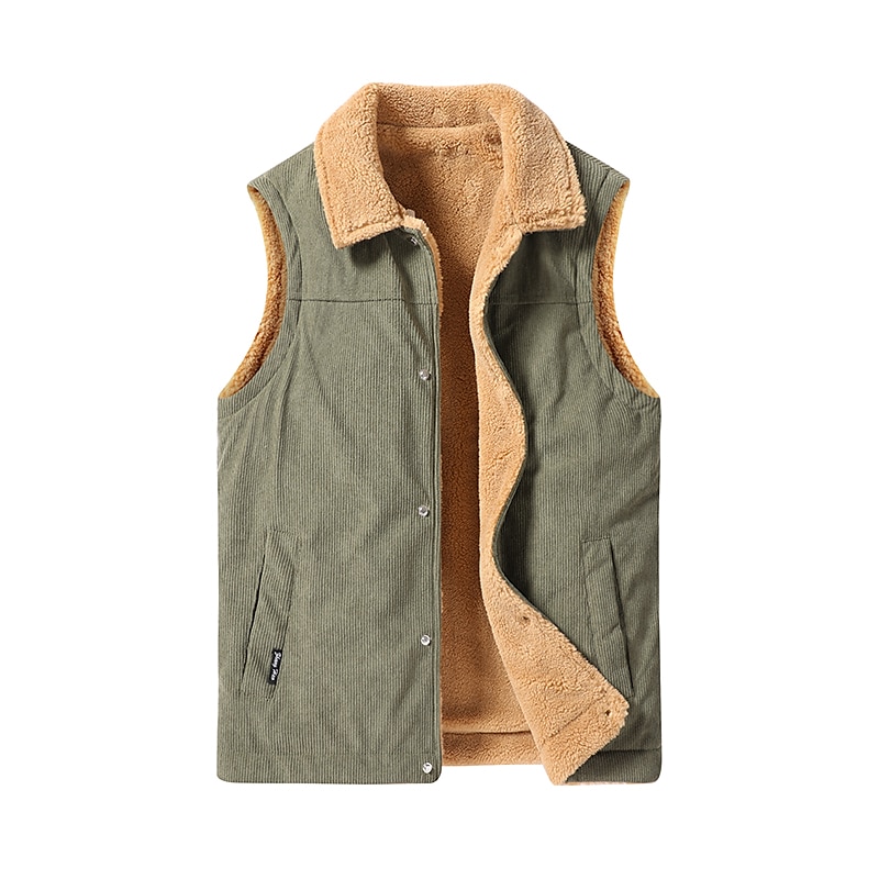 בגדי ריקוד גברים Gilet בָּחוּץ לבוש יומיומי חופשה ליציאה אופנתי בסיסי סתיו חורף רוכסן כיס פוליאסטר שמור על חום הגוף אחיד רוכסן צווארון מתקפל רגיל שחור לבן צהוב ירוק צבאי אֵפוֹד 2025 - $66.99 –P3