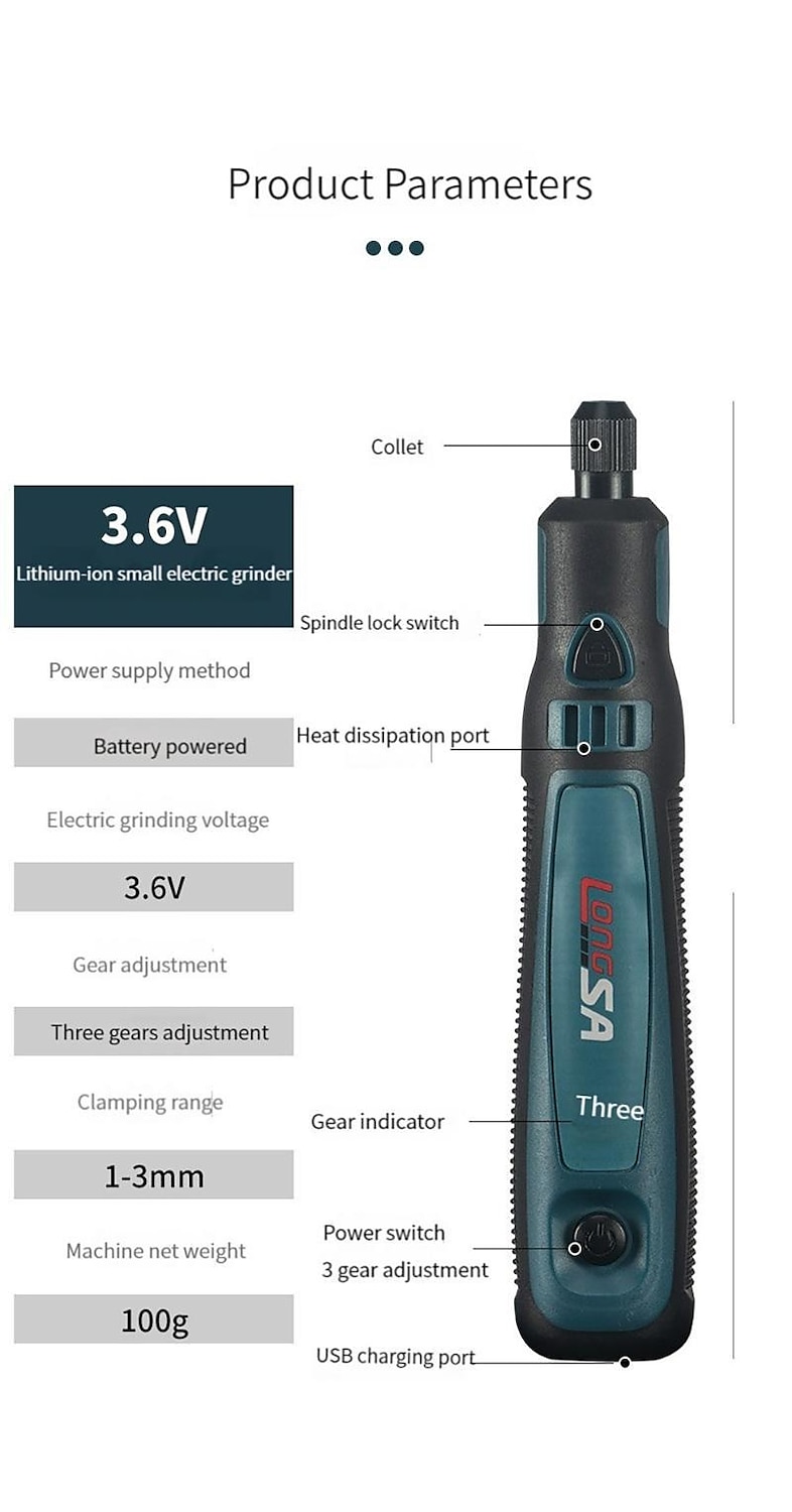 5000-10000-15000r USB Mini Grinder Engraver Pen Cordless Electric Grinder Set Engraving Grinding Machine Polisher Electric Drill Kit 2026 - $27.99 –P15