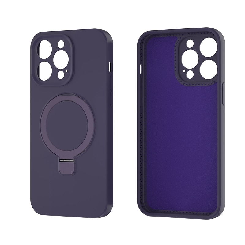 puhelin Etui Käyttötarkoitus iPhone 13 12 Pro Max Takakuori Magsafen kanssa Tukee langatonta latausta Tukijalka Iskunkestävä Yhtenäinen väri silikageeli Silikoni 2025 - $20.99 –P2