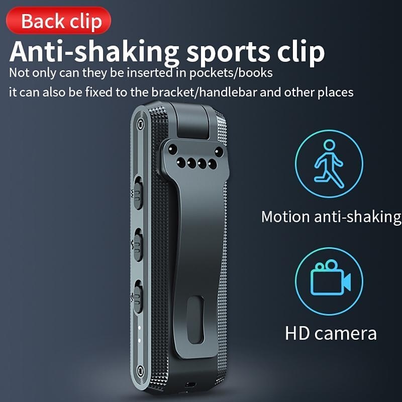 2025年 1080p hd ビデオレコーダーミニ隠しカメラクリップ ir ナイトカムバッククリップボディ dv rdv dvr ビデオ監視ビデオカメラループ録画 コレクション – $36.99 –P5