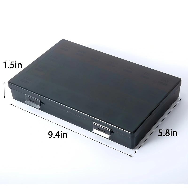 organizador mensal de comprimidos de 28 dias, caixa de comprimidos, organizador de medicamentos, organizado por semana, recipiente grande de comprimidos de 4 semanas com estojo à prova de poeira para de 2025 por $15.49 –P8
