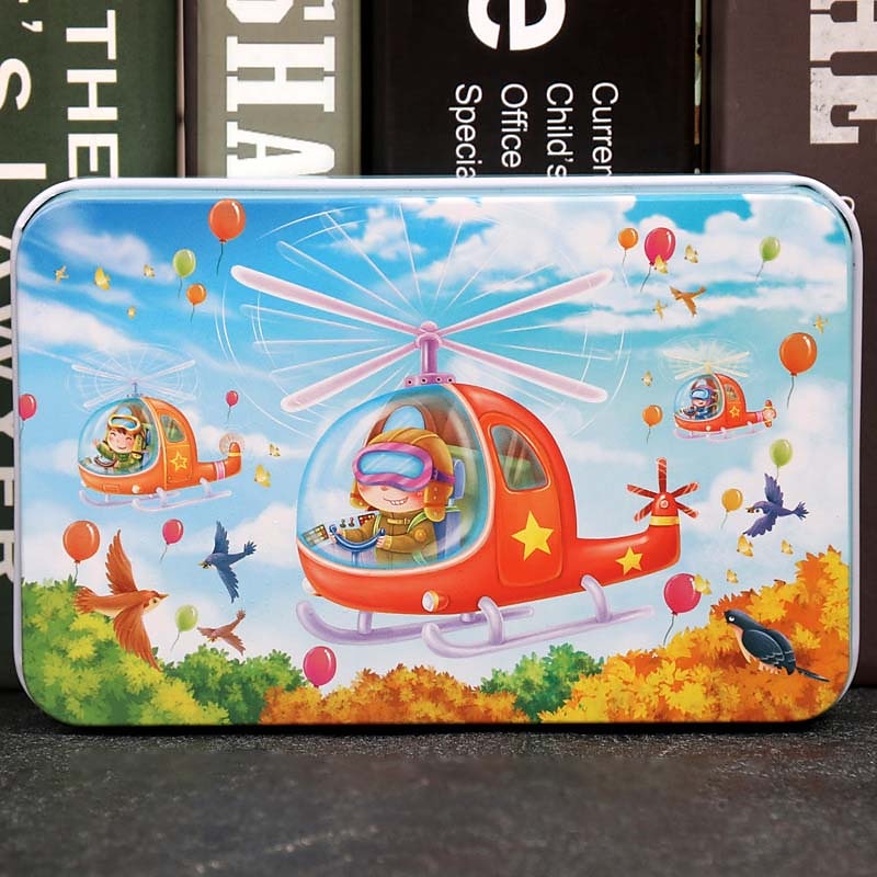 drewniane puzzle puzzle dla dzieci 60 sztuk żelaznego pudełka puzzle dla przedszkola wczesna edukacja drewniane zabawki 2025 - $27.99 –P9