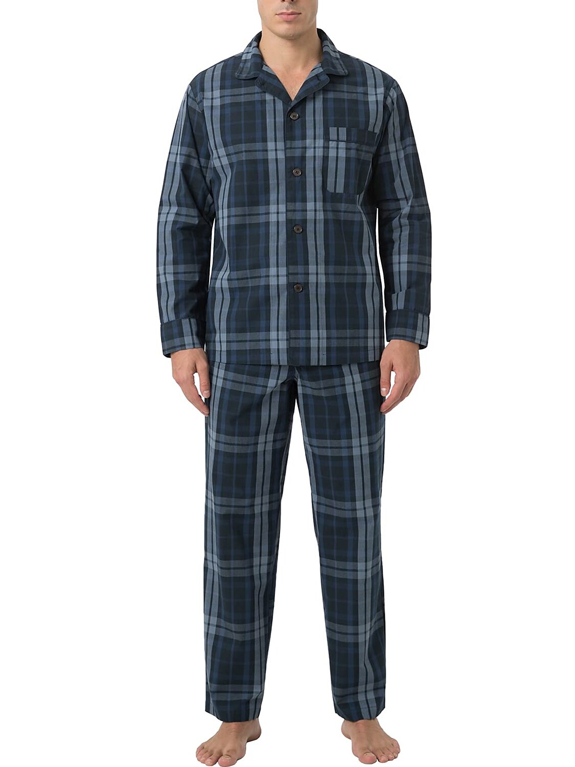 Per uomo loungewear Pigiami Set pigiama Top e pantalone del pigiama 2 pezzi A quadri Moda Informale Comoda Interni Giornaliero Cotone Comfort Bavero Manica lunga Camicia Pantalone A cordoncino Vita del 2025 a $16.39 –P7