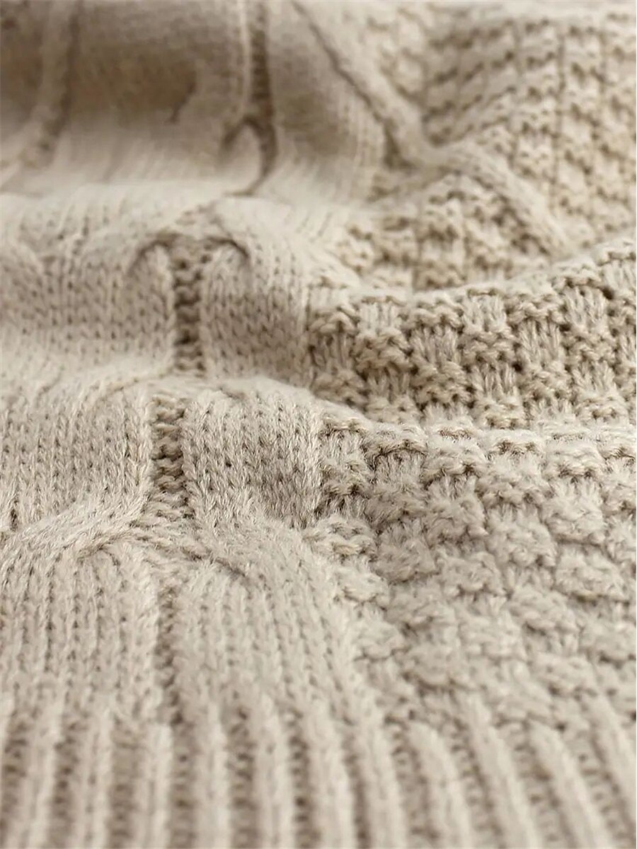 Women's Sweater Vest V Neck Cable Knit Acrylic Oversized Fall Winter Regular Daily Going out Weekend Stylish Casual Soft Sleeveless Solid Color Black Yellow Beige S M L 2023 - US $26.99 –P11
