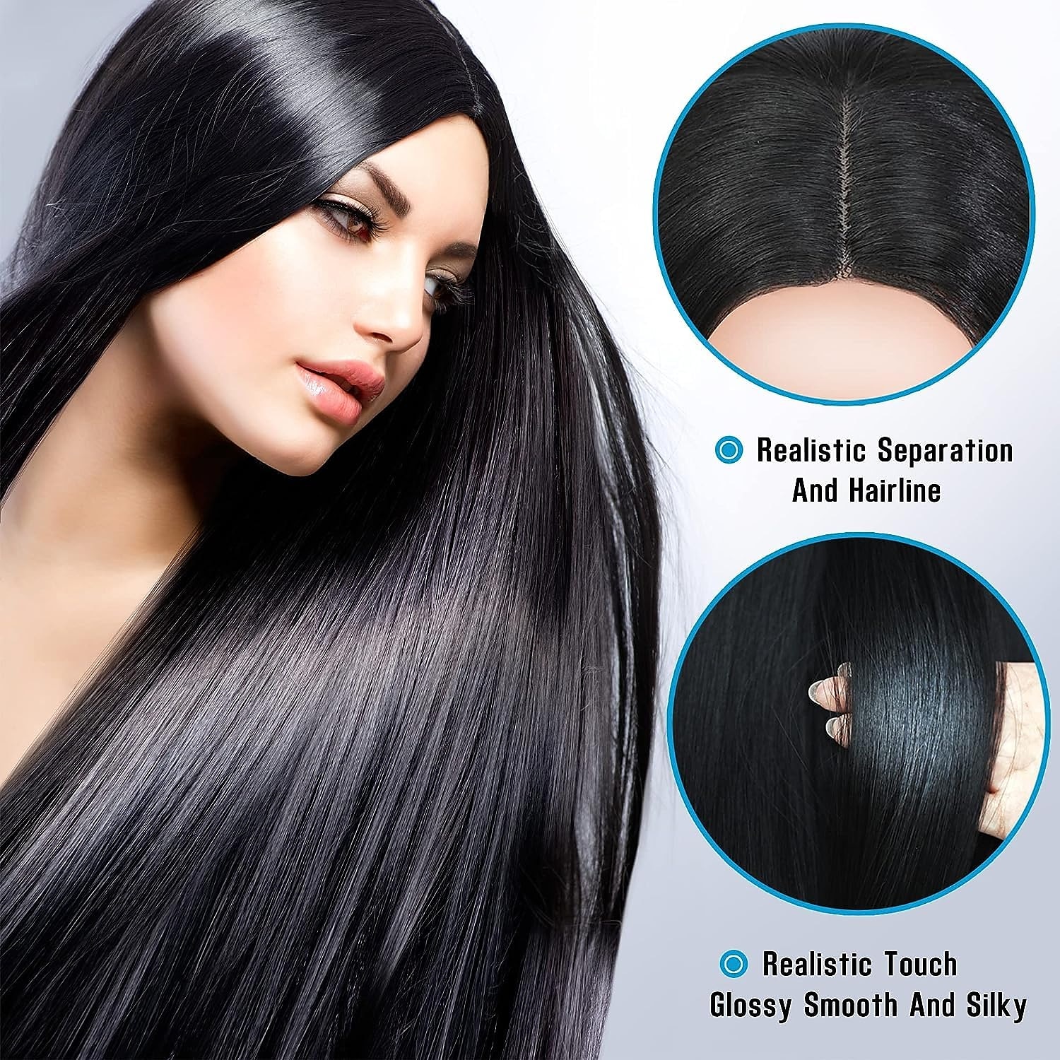 dospělý addams family deluxe morticia paruka dlouhé černé syntetické vlasy paruky halloween paruky 2025 - $28.99 –P6