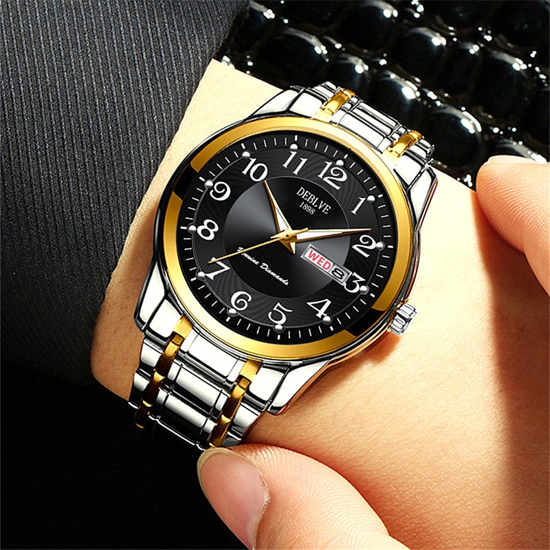 Ceasuri de lux pentru bărbați cu lumină impermeabile din oțel inoxidabil ceas cu cuarț dată calendar ceas de afaceri Relogio Masculino 2026 - $20.99 –P11