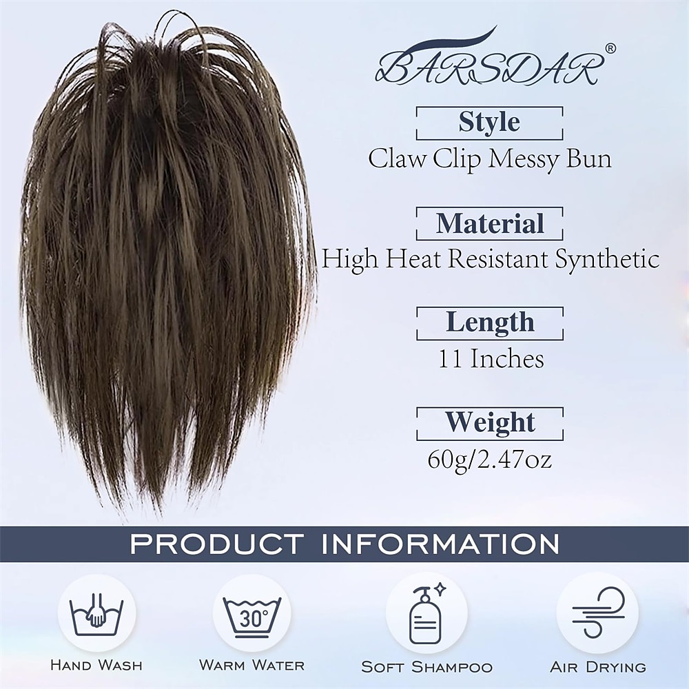 Шиньоны Булочка для волос Хвост с когтем Искусственные волосы Волосы Наращивание волос Прямой Для вечеринок На каждый день Для вечеринки / ужина A1 A2 A3 2026 - $12.99 –P2