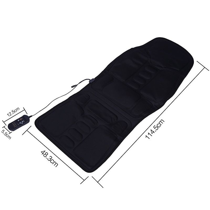 Zwarte Rugmassage Stoel Auto SUV Warmte Stoelkussen Nekpijn Lendensteun Pad 2026 - $75.99 –P8