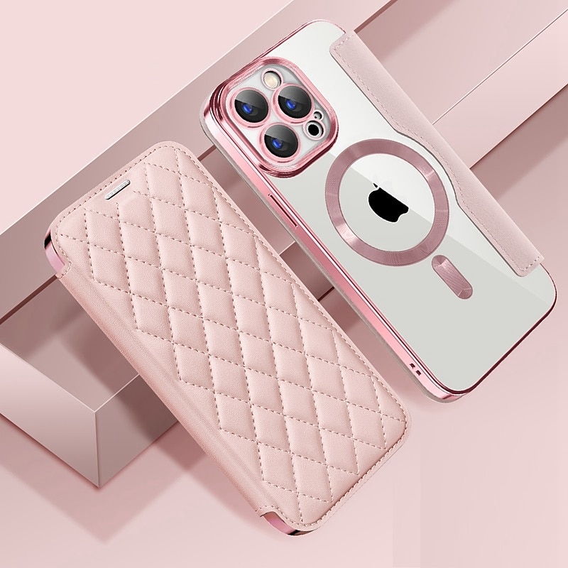Handyhülle für iPhone 16e Apple AirTag iPhone 16 iPhone 15 Pro Max Plus 14 13 12 11 Wallet Case mit Magsafe transparentem Kartensteckplatz Retro TPU PU-Leder 2025 - $21.99 –P10