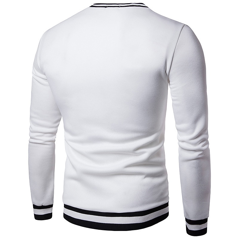 Per uomo Felpa Pullover Maglione Maglione A coste Maglia Standard Taglio attillato Lavorato a maglia Banda A V Contemporaneo moderno Ufficio Da tutti i giorni Abbigliamento Autunno inverno Nero Bianco del 2026 a $22.99 –P6