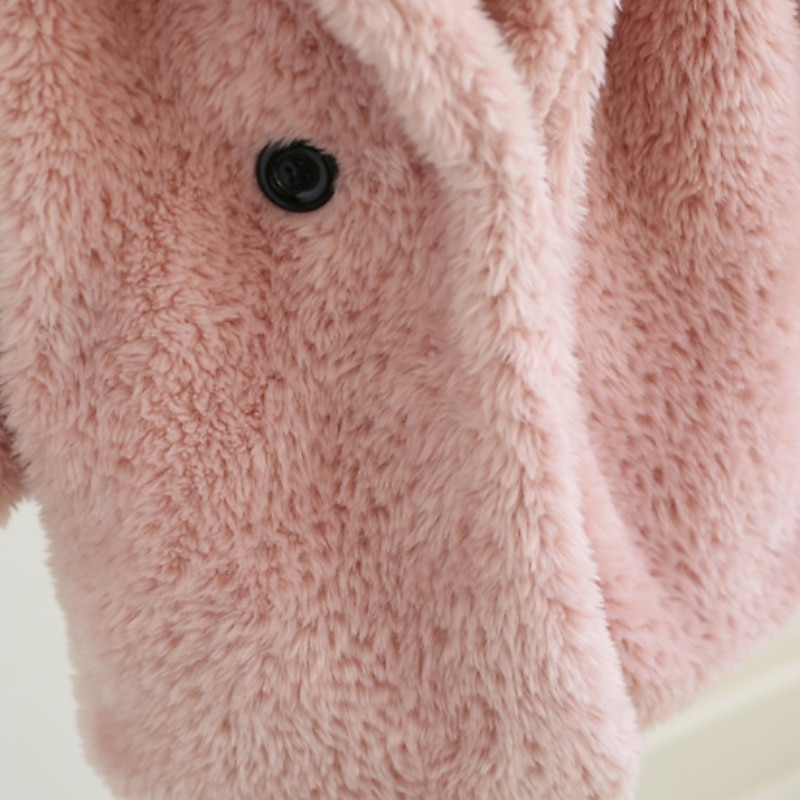 Kids Girls' Faux Fur Coat Solid Color Fashion Tassel Fringe Formal Coat Outerwear 2-12 Years Spring White Yellow Pink 2026 - $33.99 –P14