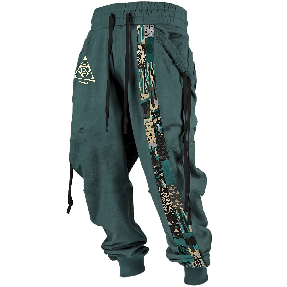 Stammes Bandana-Druck Vintage Herren 3D-Druck Jogginghose Trainingshose Hosen Hose Outdoor Strasse Casual Polyester Schwarz Rot Blau S M L Mittlere Taillenlinie Elastizität Hose 2025 - $32.99 –P7