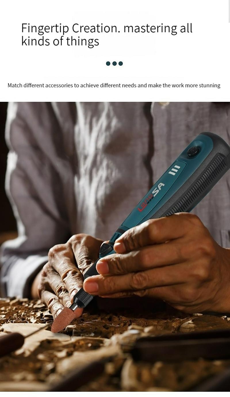 5000-10000-15000r USB Mini Grinder Engraver Pen Cordless Electric Grinder Set Engraving Grinding Machine Polisher Electric Drill Kit 2026 - $27.99 –P3