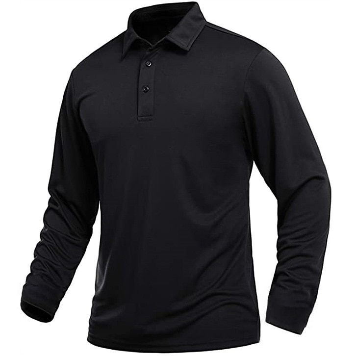 Pánské Polo trička Golfová košile Ležérní Denní Polo límec Klasický Dlouhý rukáv Sportovní Módní Pevná barva Tlačítko Přední Tlačítko dolů Jaro & podzim Běžný Černá Vodní modrá Trávová zelená Šedá 2025 - $20.99 –P4