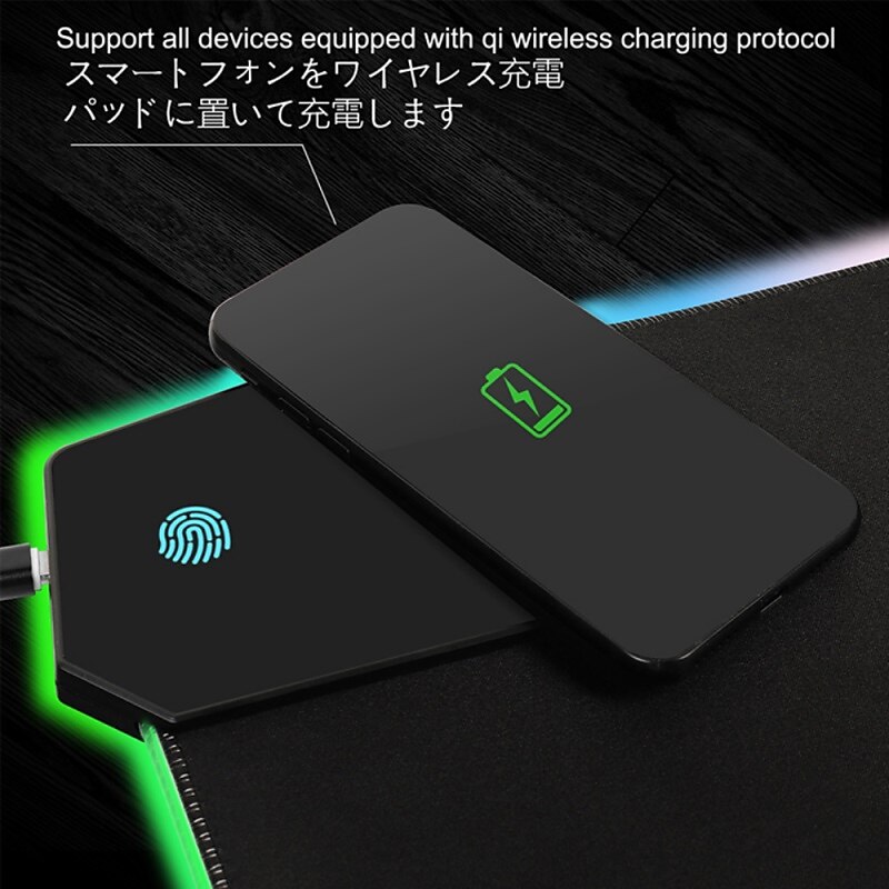 Wireless Charging Mouse Pad Gamer Mousepad Oversized RGB Luminous Desk Mat Computer Laptop Keyboard Non-slip Glowing LED Cushion 2025 - $47.99 –P7