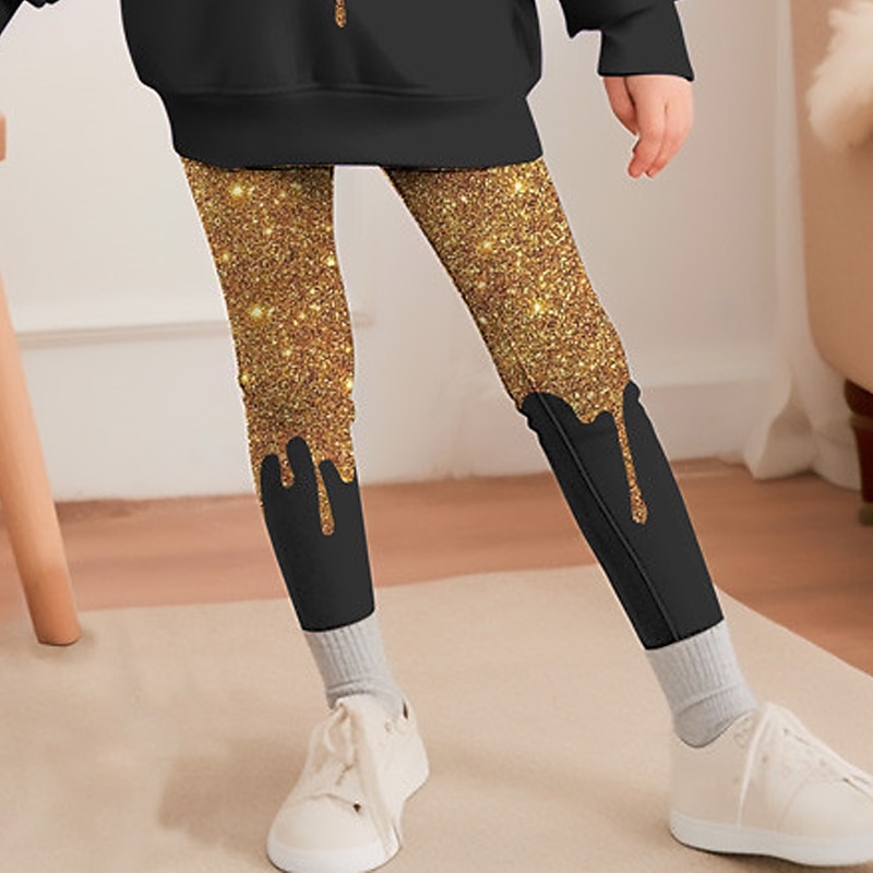 Para Meninas 3D Cores Gradiente Conjunto Moletom e Legging Conjunto Manga Longa Impressão 3D Outono Inverno Ativo Moda Diário Infantil 4 anos + Gola Redonda Ao ar livre Férias Encontro Normal de 2025 por $20.99 -P5