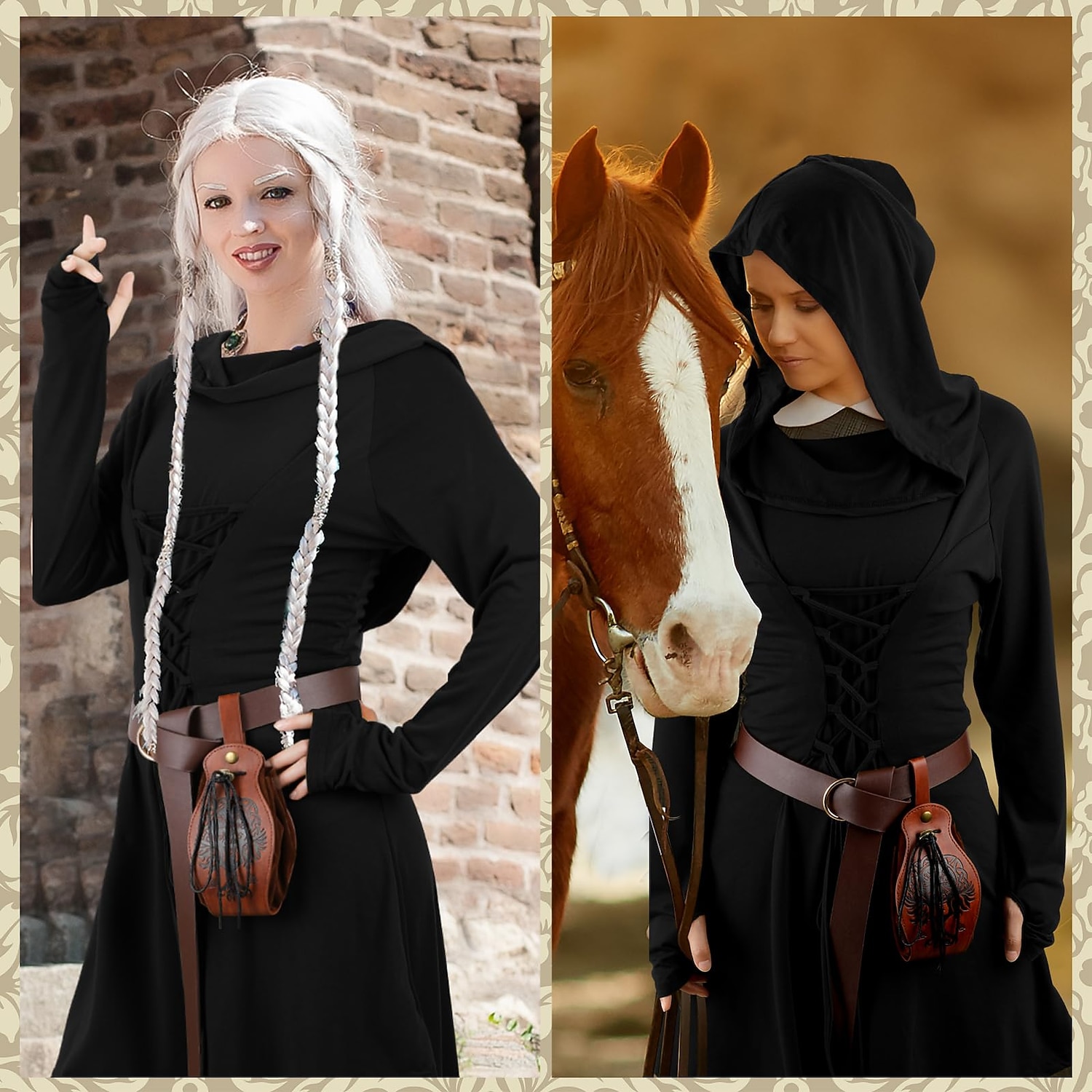 Retro Vintage Punk & Gothic Medieval Dress Viking Ranger Elven Archery Fancy Dress Women's Viking Fantasy Halloween Carnival Party Casual Daily Adults' Dress Fall & Winter 2026 - 40.99 Retro Vintage Punk & Gothic Medieval Dress Viking Ranger Elven Archery Fancy Dress Women's Viking Fantasy Halloween Carnival Party Casual Daily Adults' Dress Fall & Winter 2026 - 40.99