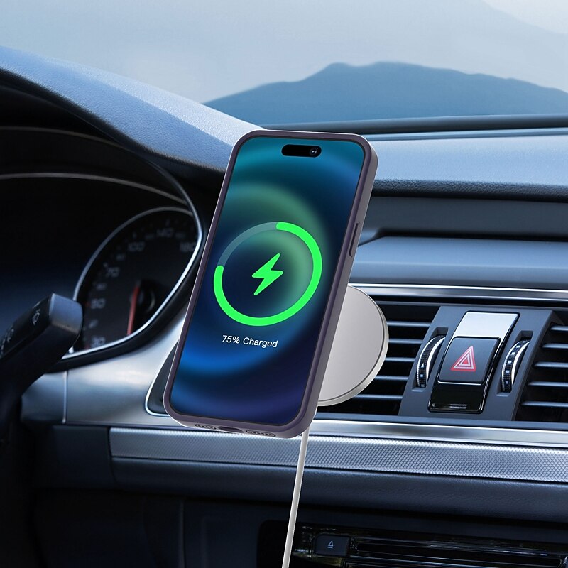 puhelin Etui Käyttötarkoitus iPhone 13 12 Pro Max Takakuori Magsafen kanssa Tukee langatonta latausta Tukijalka Iskunkestävä Yhtenäinen väri silikageeli Silikoni 2025 - $20.99 –P5