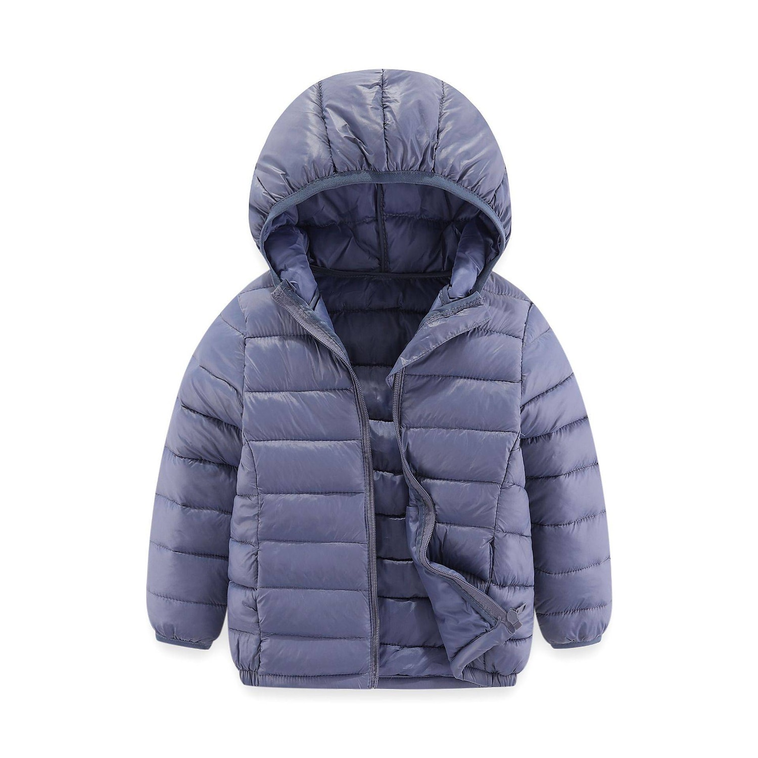 Barn Flickor Pufferjacka Ensfärgat Aktiv Skola Täcka Ytterkläder 2-12 år Vår Aska Taro lila Klassisk svart 2025 - $23.99 –P12