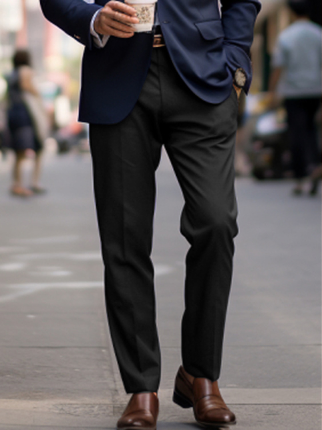 Vogrtcc Men's Wide Leg Suit Pants Casual Straight Trousers Black S at  Amazon Men's Clothing store