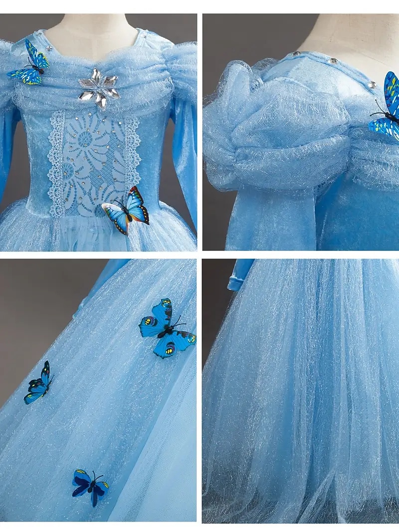 Regina delle nevi Gelido Principessa Elsa Abito da damigella Costume per festa a tema Abiti in tulle Cosplay for Ragazze Bambini Natale Carnevale Mascherata Matrimonio Ospite di nozze del 2026 a $48.99 –P12