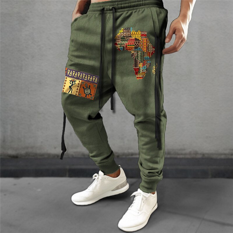 Etno Bandana Print Vinobraní Na běžné nošení Pánské 3D tisk Tepláky Běžci Kalhoty Venkovní ulice Běžné / Denní Polyester Černá Námořnická modř Zelená S M L Středně vysoký pas Pružnost Kalhoty 2025 - $25.99 –P2