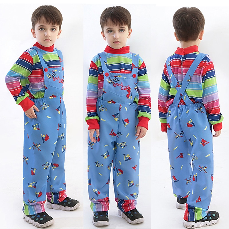 Chucky Scary Doll Outfits 2 PCS Halloween Group Family Costumes Boys Girls' Movie Cosplay Costume Halloween Carnival Children's Day 2025 - $39.99 –P8