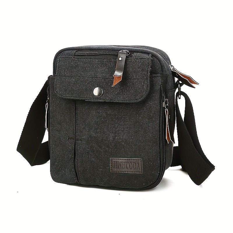 Men's Canvas Crossbody Shoulder Bag – Multi-Pocket Travel Messenger Bag with Zipper Compartments for Outdoor, Commuting, and Daily Use 2026 - $19.99 –P11