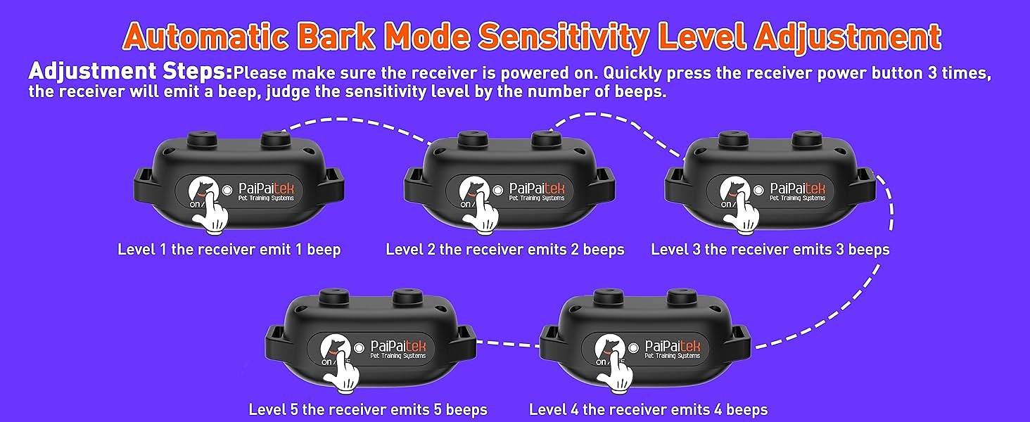 Bark Collar for Large Dogs with Remote 3300ft Range Bark and Training Collar Combo with 3 Modes Beep Vibrate Safety Shock 100% Waterproof Anti Bark Device for Dogs 2025 - $60.99 –P5
