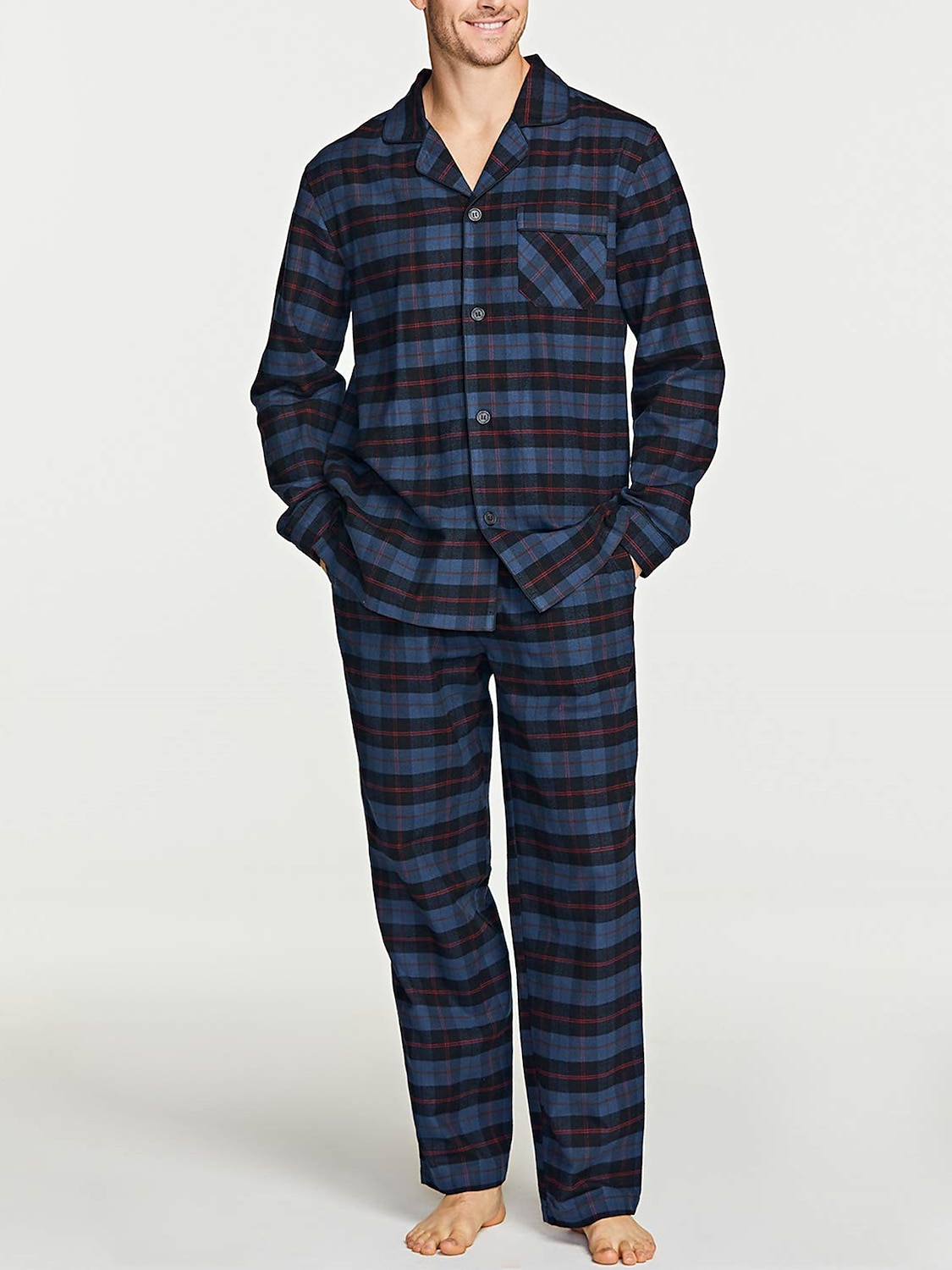 Homens Loungewear Roupa de Dormir Conjunto de Pijama Top e calça de pijama 2 Peças Xadrez à moda Casual Conforto Casa Diário Algodão Conforto Lapela Manga Longa Camisa Social Calça Com Cordão Cintura de 2025 por $30.99 –P10