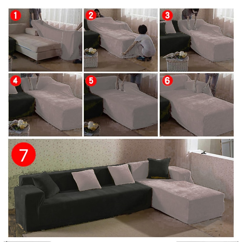 bankhoes stretch bankhoes bordeauxrood hoekbankhoes l-vorm hoekbankhoes voor woonkamer 1/2/3/4 zits 2026 - $41.99 –P3