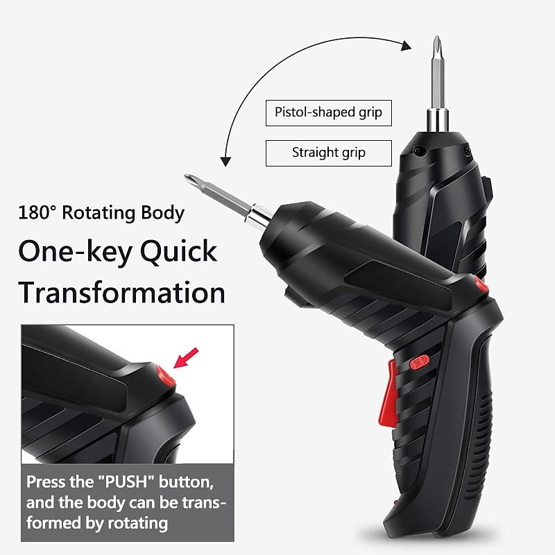 15PCS/Set Foldable Electric Screwdriver Repairing Tools Screw Tightening USB Charging With LED Lighting For Maintenance Installation 2025 - $22.99 –P16