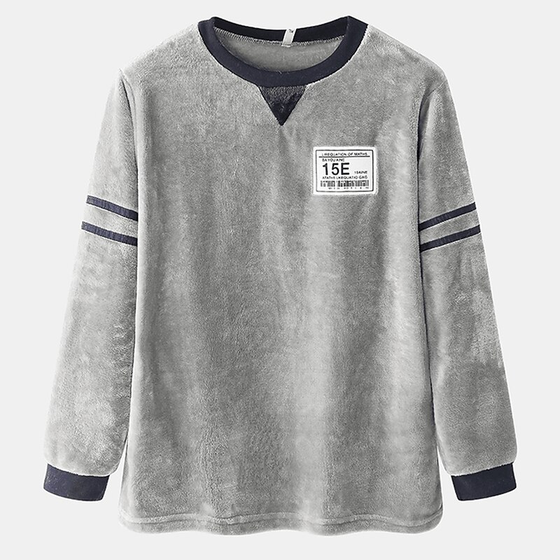 Per uomo loungewear Pigiami Set pigiama Top e pantalone del pigiama 2 pezzi Liscio Moda Informale Comoda Interni Giornaliero Flanella Comfort Girocollo Manica lunga Pullover Pantaloni da jogger Vita del 2025 a $49.99 –P3