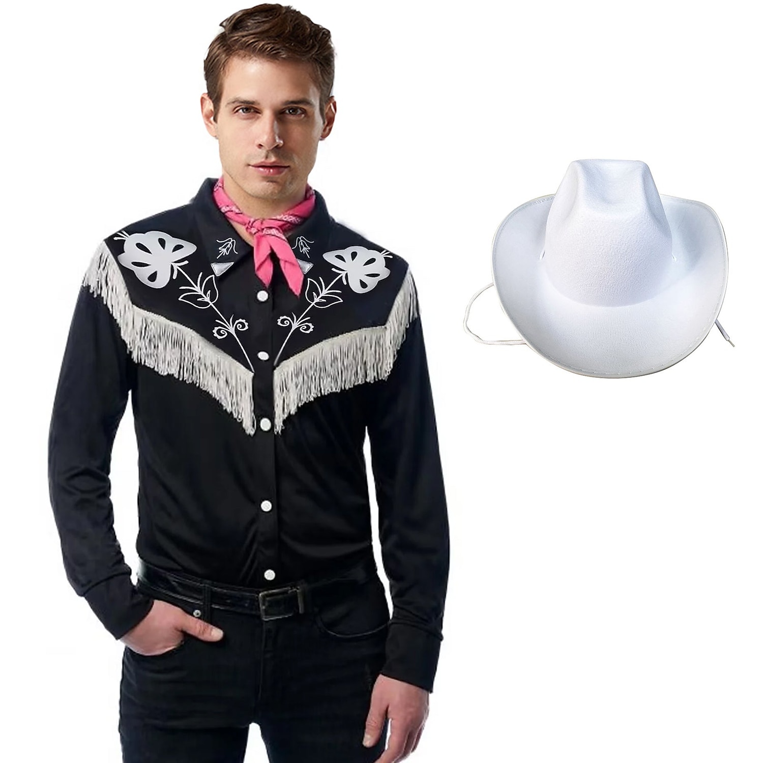 Couples Cowboy Doll Halloween Group Couples Costumes Men's Women's Movie Cosplay Cosplay Costume Party Black Costume Halloween Carnival Masquerade 2026 - GBP £46 –P6