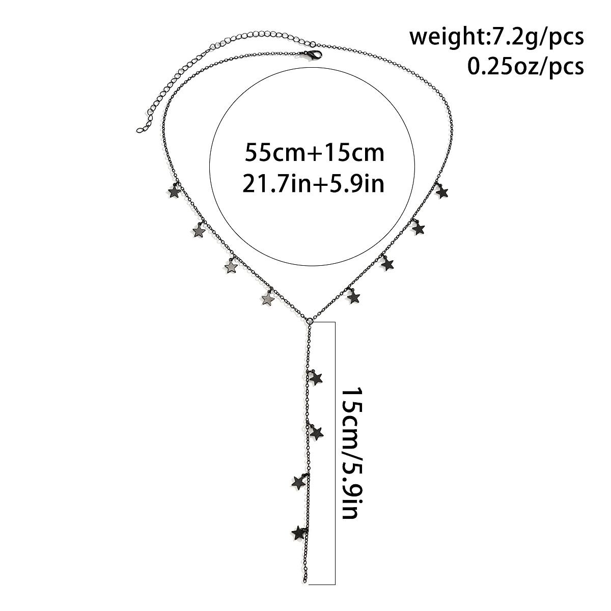 1 PC collar largo For Mujer Fiesta Diario Legierung Largo Estrella 2025 - $15.99 –P5